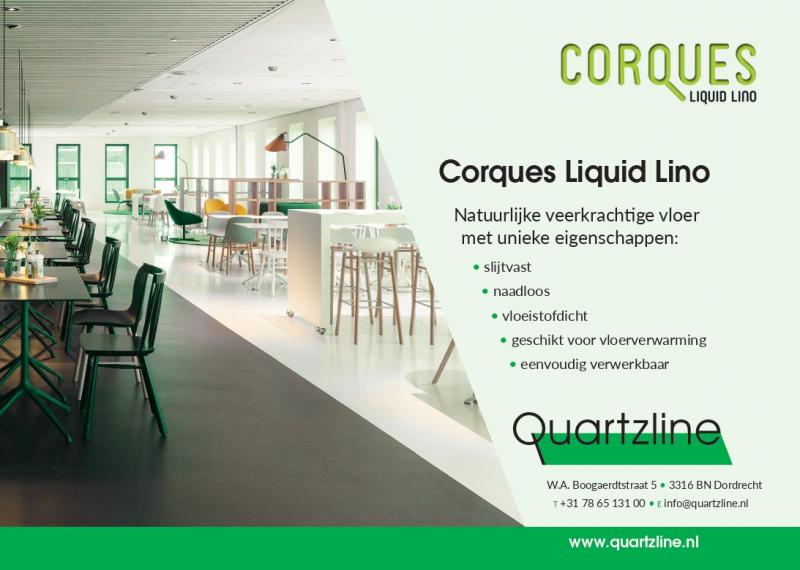 Advertentie Corques Liquid Lino natuurlijke veerkrachtige vloer